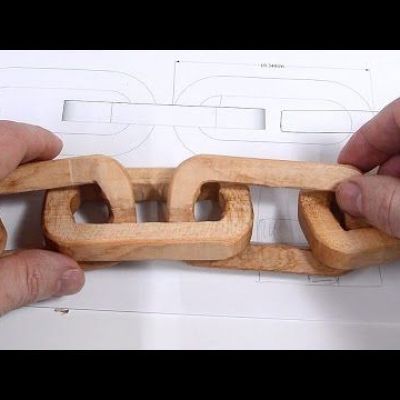 Carving a chain using only power tools