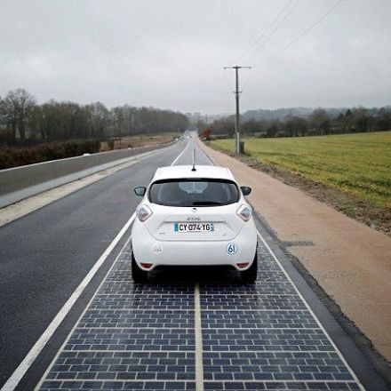 France opens world's first solar panel road in Normandy village