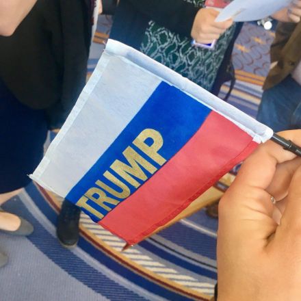 Trump fans were waving tiny Russian flags until CPAC staff confiscated them