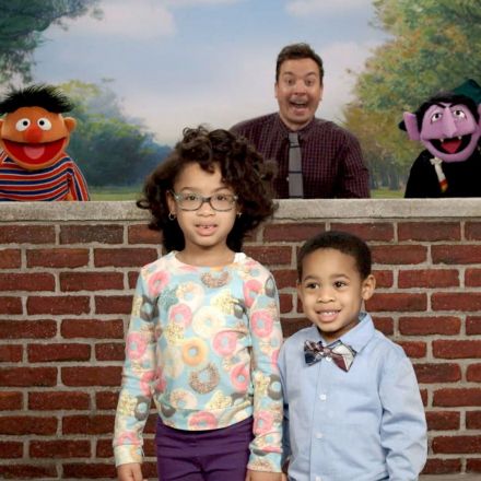 "Tonight Show Celebrity Photobomb" with Jimmy Fallon and Sesame Street