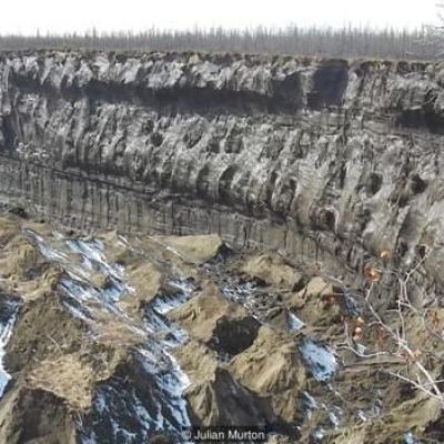 In Siberia there is a huge crater and it is getting bigger