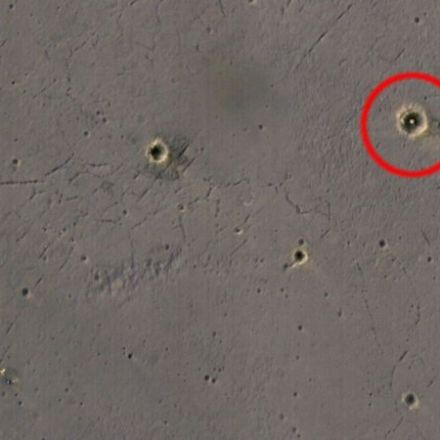 Remarkable Image Shows a Martian Crater With NASA's Garbage Still Inside