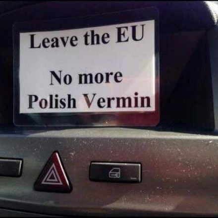 Police probe 'racist signs distributed after Brexit vote'
