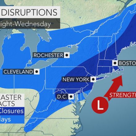 Nor'easter to unleash heavy snow from DC to Boston as Winter strikes back