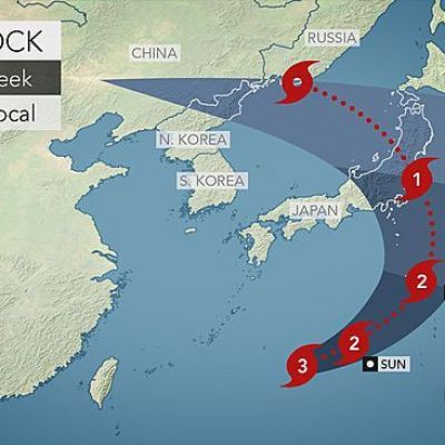 Typhoon Lionrock to Barrel into Japan's Northern Honshu Island on Tuesday
