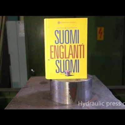 Crushing book with hydraulic press