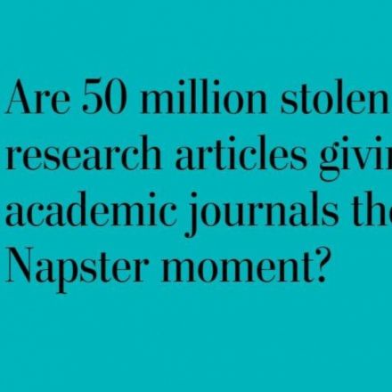 This student put 50 million stolen research articles online. And they’re free.