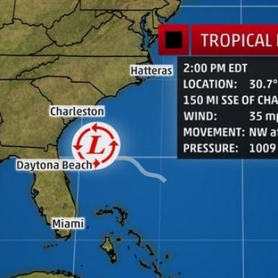 Tropical storm forming in Atlantic cuts path toward South Carolina