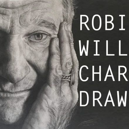 Robin Williams A1 sized charcoal drawing