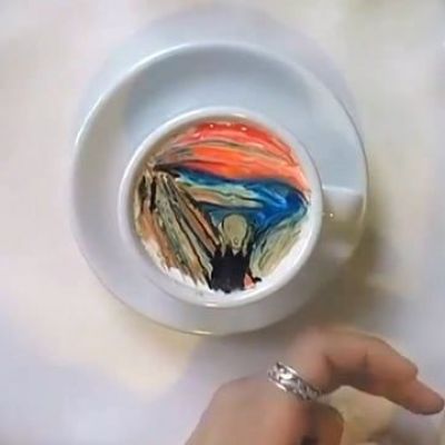 lee kang-bin recreates artistic masterpieces in the form of latte art