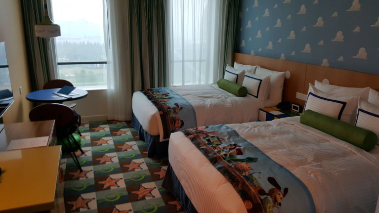 Inside my room at The Toy Story Hotel