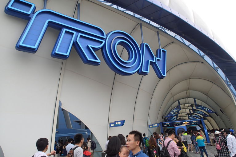 Entrance to the Tron ride