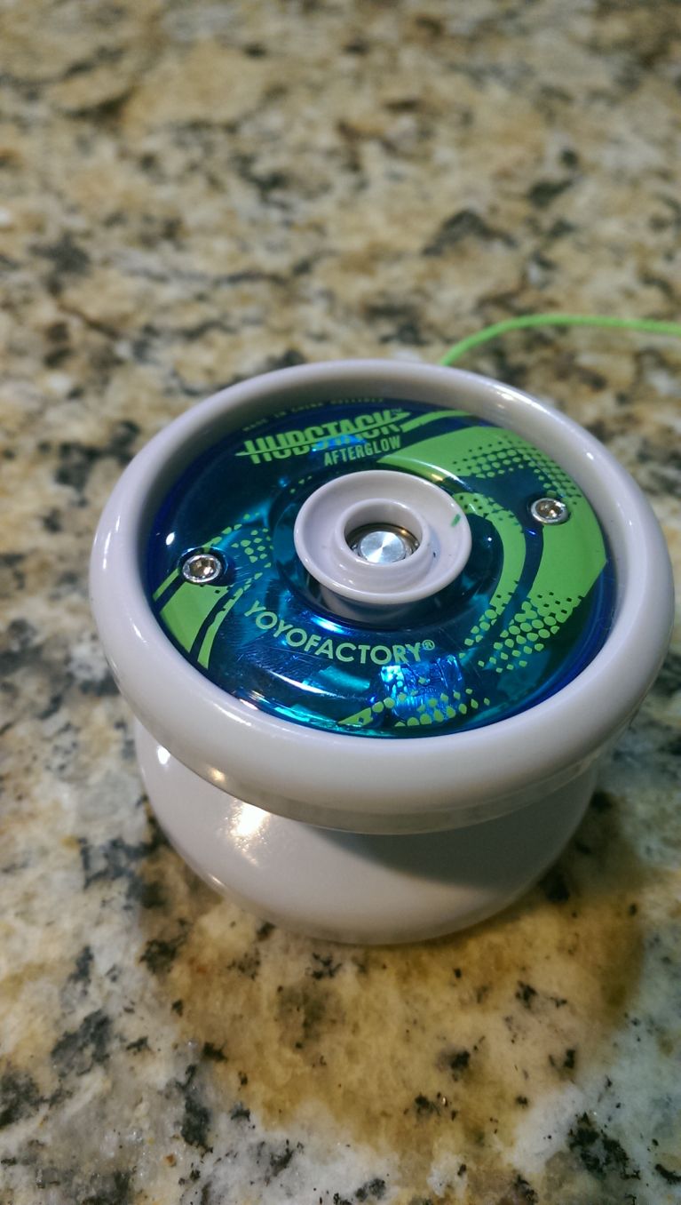 somethings i noticed/ discovered.  those two bolts will strip literally the instant you touch them, however, it doesn't really seem to effect the yoyo at all during play.  also the only way to access the batteries and LED is to take off the hubstacks which is excessively difficult.