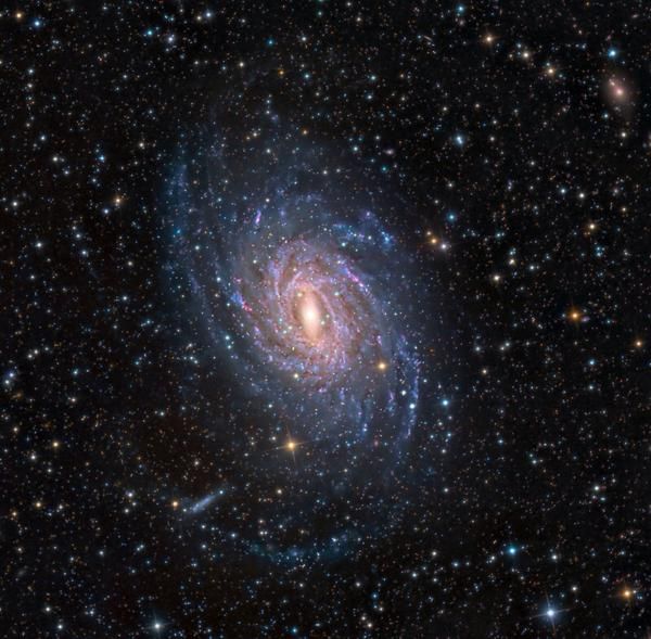 Colourful spiral galaxy