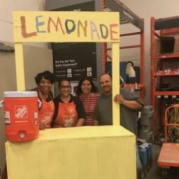 Home Depot workers build lemonade stand for boy with cancer