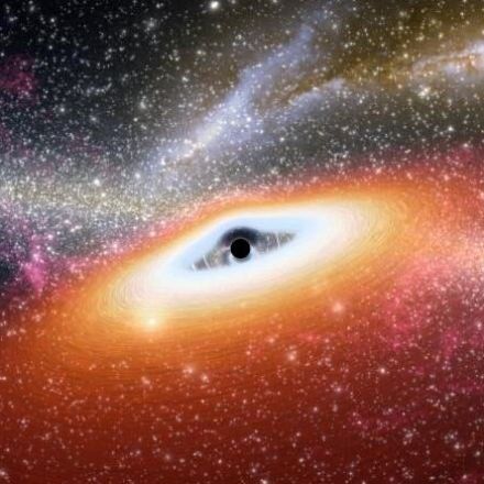 Astronomers spot a rogue supermassive black hole hurtling through space leaving star formation in its wake
