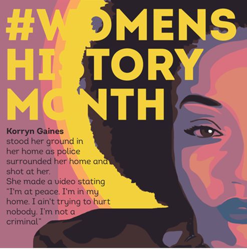 Honouring #WomensHistoryMonth with Korryn Gaines. #KorrynGaines #Art #Zerflin