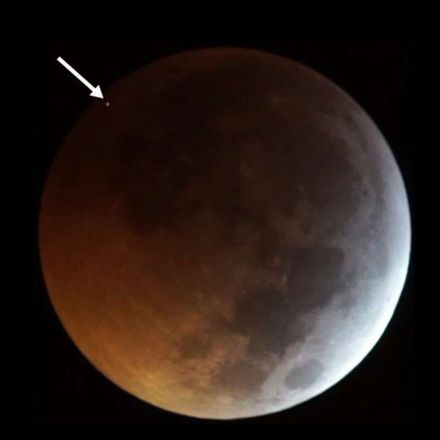A meteorite hit the moon during Monday’s total lunar eclipse