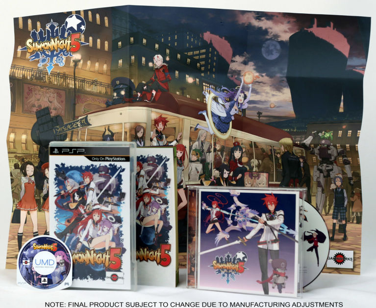 The set will cost $41.99 plus $5 for shipping and include the game on UMD, a full Japanese OST (37 tracks) on CD, a full-color manual,one of two 19×14″ posters and a serial numbered hologram on the back of the game box.