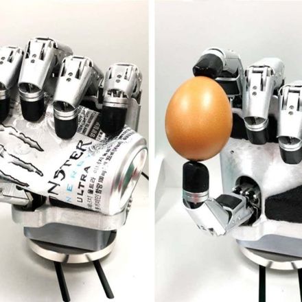 Robotic hand can crush beer cans and hold eggs without breaking them