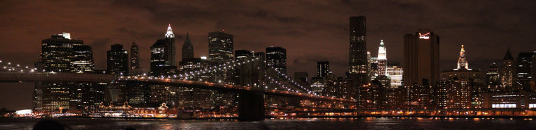 New York City by night, from the East River