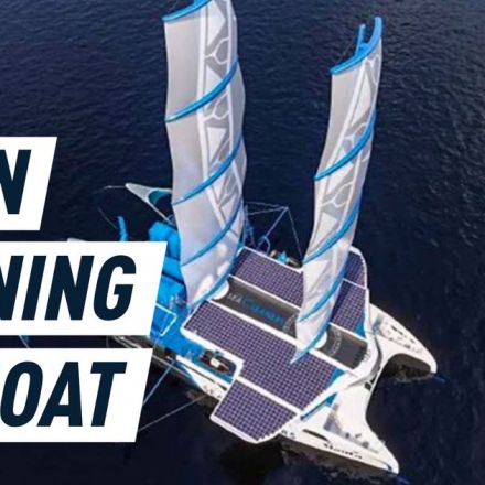 A giant solar sailboat is set to sweep up plastic from polluted oceans