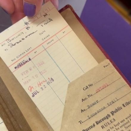 Book checked out of Queens Public Library in 1926 finally returned