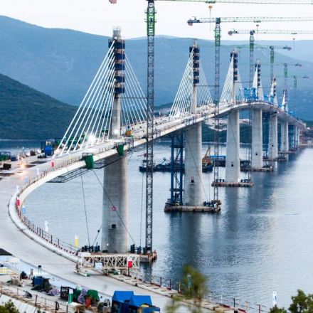 Croatia celebrates joining of controversial Adriatic Sea bridge