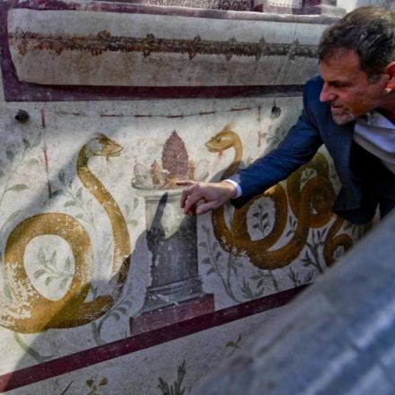 Elaborate ancient Roman shrine uncovered by Pompeii excavators