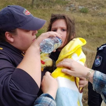 Loyal blue heeler stays with three-year-old lost in bush overnight