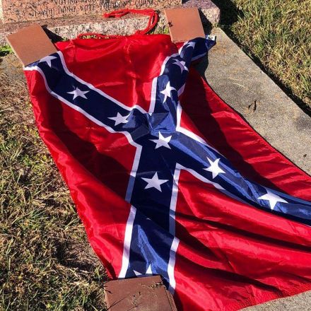 Confederate flag placed on Mississippi civil rights martyr's grave
