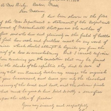 Was This Famous Lincoln Letter Written by His Secretary?