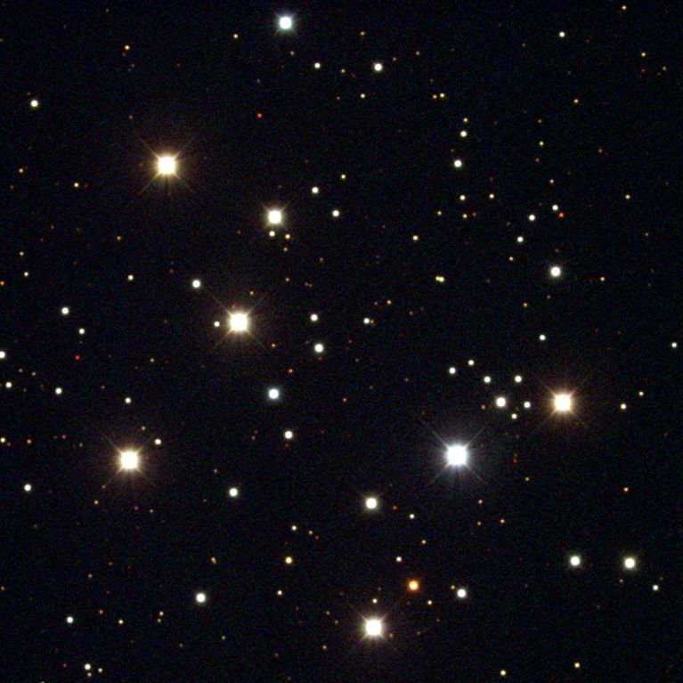 M29 is best viewed in binocs or low power telescopes. It is well visualized even in light polluted areas or during a full Moon. <br />
<br />
Image credit: Hillary Mathis/NOAO/AURA/NSF