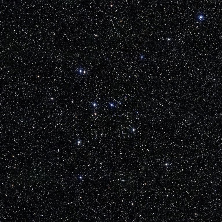 M25 is around 90 million years old, 200 light years distant and contains 4 giant stars, 2 each type M and G stars plus a variable, U Sagittarii. <br />
Image credit: Atlas Image obtained as part of the Two Micron All Sky Survey (2MASS)