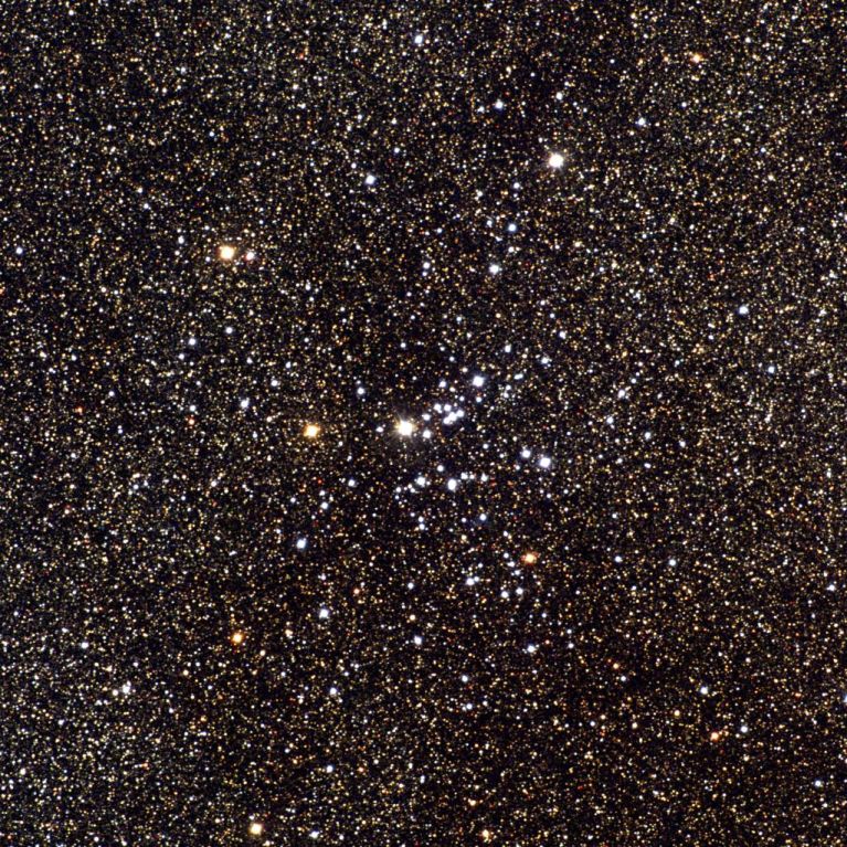 For unknown reasons, M25 was never assigned a New General Catalog (NGC) number. It did receive several other designations, also being known as: Collinder 382, Melotte 204, C 1828-192 and MWSC 2940. <br />
<br />
Image credit: Hillary Mathis, Vanessa Harvey, REU program/NOAO/AURA/NS