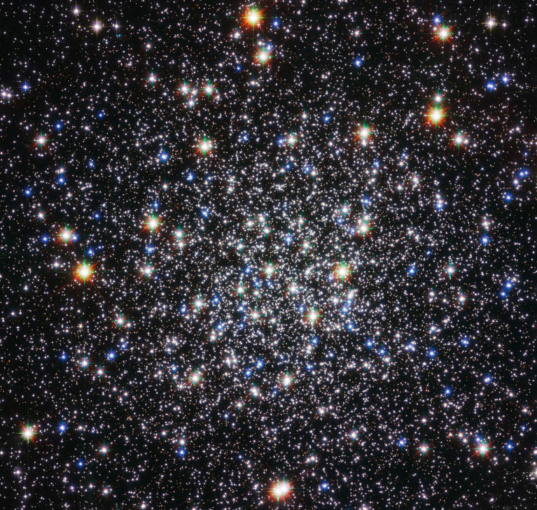 One of Messier's original discoveries, this loose globular cluster contains 13 variable stars and is visible in the same binocular field of view as M10. 