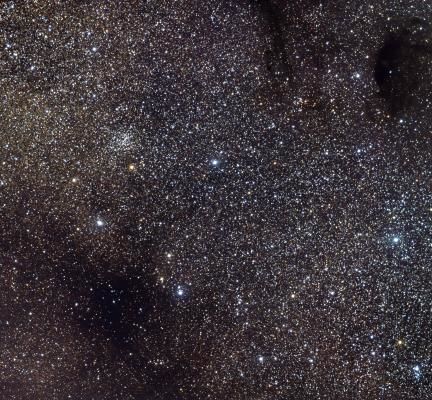M24 is part of the Sagittarius Arm of our galaxy.  NGC 6603 is to the left and Barnard 92 and 93 are in the upper right. <br />
<br />
Image credit: Vanessa Harvey, REU program/NOAO/AURA/NSF<br />
