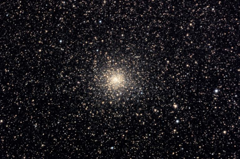 M28 is about 19,000 light years distant and comprised of at least 50,000 stars, including 18 known RR Lyrae variables, a W Virginis variable, and a second long period variable.<br />
<br />
Image credit: www.mistisoftware.com