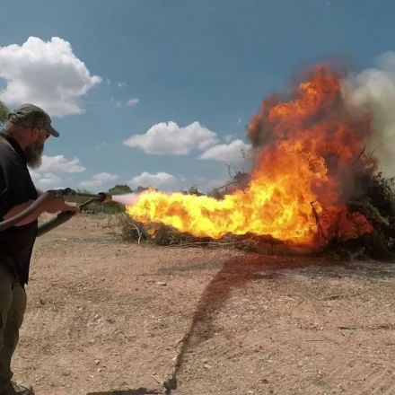 Real flamethrower vs. “Not a Flamethrower” by Elon Musk.