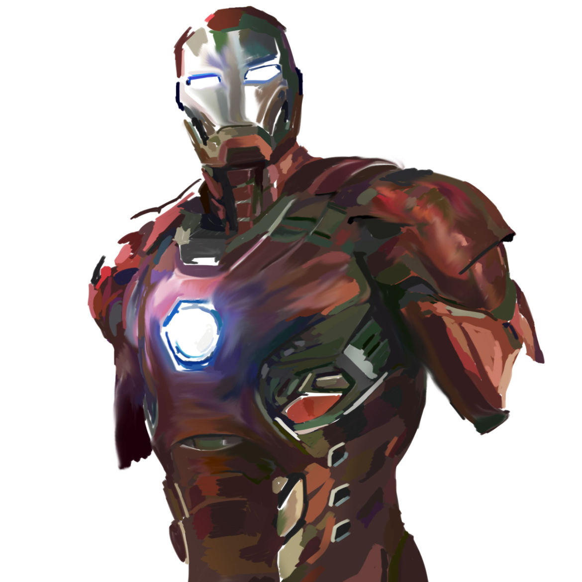 Quick digital sketch of Iron Man Mark XLV