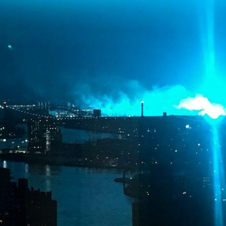 New York Sky Turns Bright Blue After Transformer Explosion