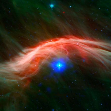 A Fast-Moving Star is Colliding With Interstellar gas, Creating a Spectacular bow Shock