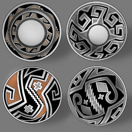 The Hidden Color Code in Mimbres Pottery