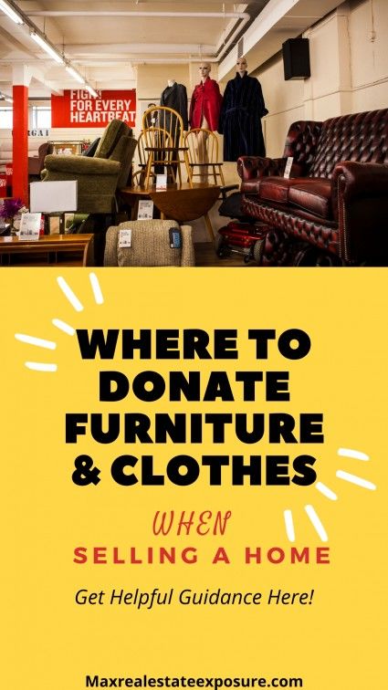 If you have excess clothing, furniture and other household items, donating is an excellent way of getting rid of it.