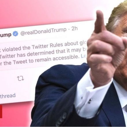 Twitter hides Trump tweet for 'glorifying violence'