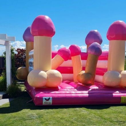 Hastings party company makes impression on social media with giant phallus bouncy castle