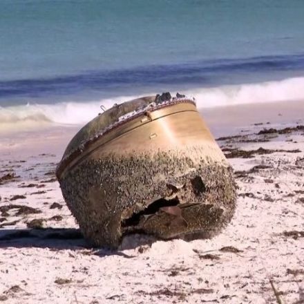 Mystery cylinder on Western Australia beach likely space junk, authorities say