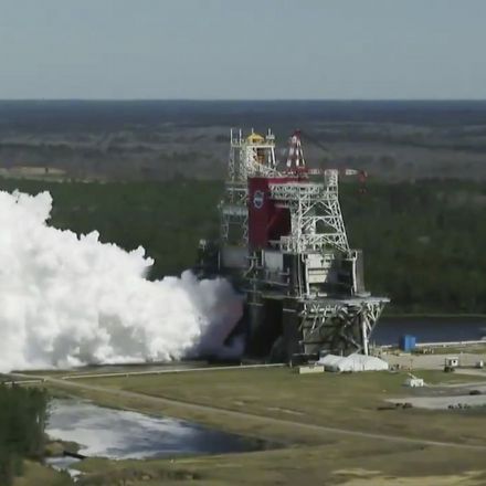 NASA completes engine test firing of moon rocket on 2nd try
