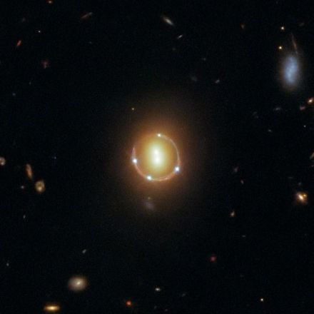 Hubble catches a cosmic illusion predicted by Einstein 86 years ago