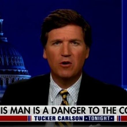 Tucker Carlson Roasted for 'Man is a Danger to the Country' On-Air Graphic